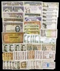 Lote de 61 billetes españoles. A examinar. BC-/S/C.