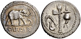 (49 a.C.). Julio César. Denario. (Spink 1399) (S. 49) (Craw. 443/1). Bella. 3,88 g. EBC-.