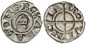 Comtat de Provença. Alfons I (1162-1196). Provença. Òbol. (Cru.V.S. 169) (Cru.Occitània 95) (Cru.C.G. 2103). Bella. Conserva el plateado original. Esc...