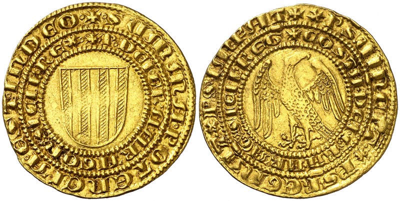 Pere II (1276-1285). Sicília. Agostar. (Cru.V.S. 324) (Cru.C.G. 2140) (MIR. 170)...
