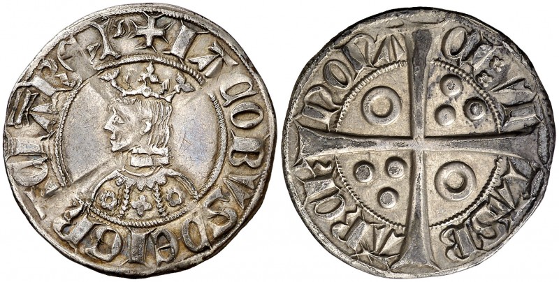 Jaume II (1291-1327). Barcelona. Croat. (Cru.V.S. 338.1) (Badia 121) (Cru.C.G. 2...