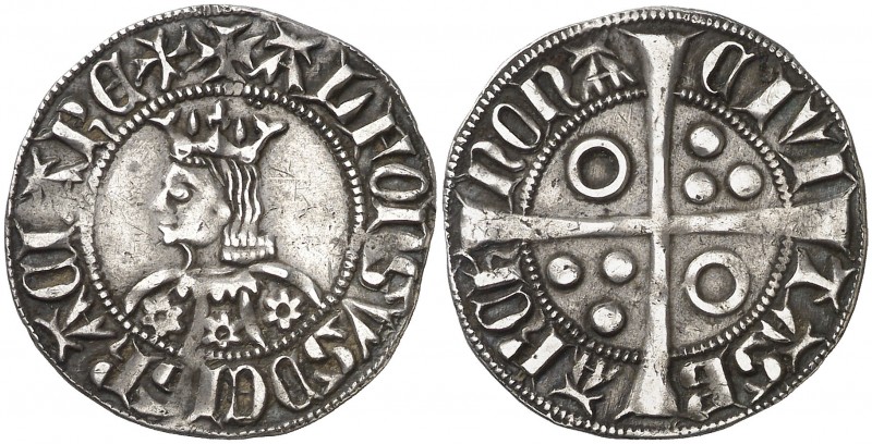 Alfons III (1327-1336). Barcelona. Croat. (Cru.V.S. 366) (Badia 184) (Cru.C.G. 2...