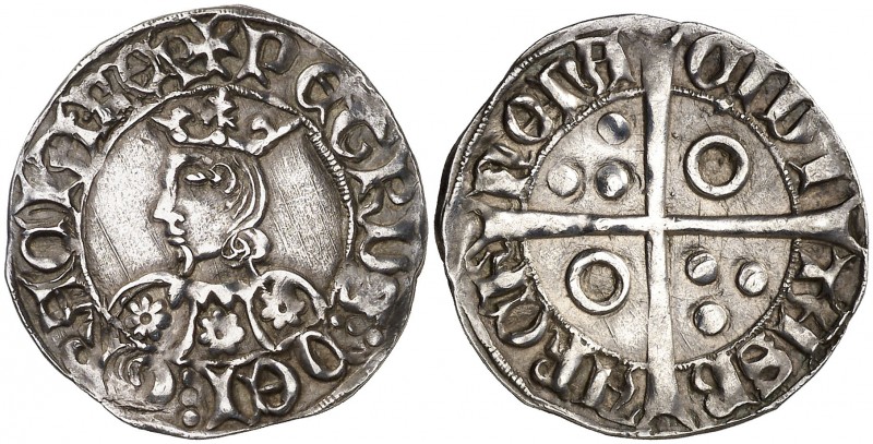 Pere III (1336-1387). Barcelona. Croat. (Cru.V.S. 415) (Badia 274, mismo ejempla...
