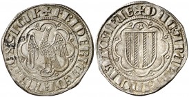 Frederic III (1296-1337). Sicília. Pirral. (Cru.V.S. 564) (Cru.C.G. 2552) (MIR. 184) (V.Q. 5697, mismo ejemplar). Atractiva. Ex Áureo & Calicó 04/12/2...