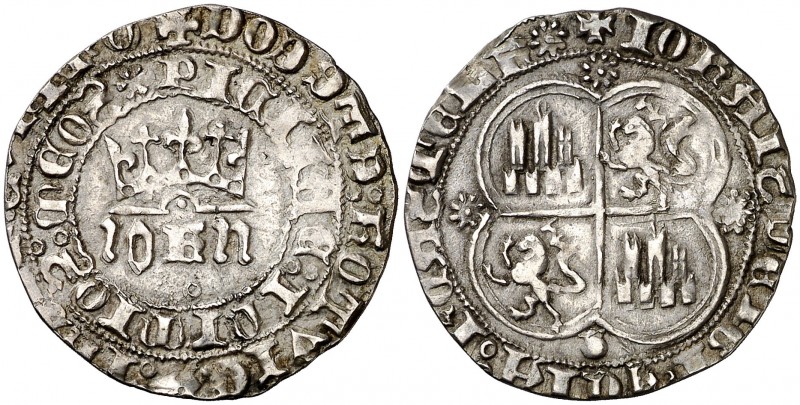 Juan I (1379-1390). Coruña. Real. (AB. 538.1) (NM. 196.3, mismo ejemplar). Rarís...