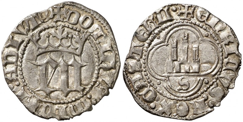 Enrique III (1390-1406). Sevilla. Medio real. (AB. 588). Bella. Ex Áureo & Calic...
