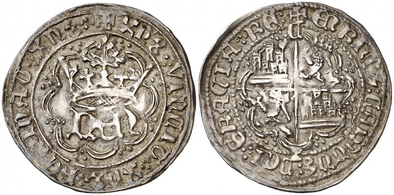 Enrique IV (1454-1474). Cuenca. Real de anagrama. (AB. 710.3). Orlas lobulares. ...