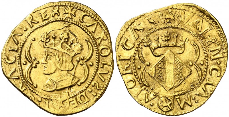 s/d. Carlos I. Valencia. Doble ducat. (AC. tipo 74 sim) (AC. pdf 117.1) (Cru.C.G...