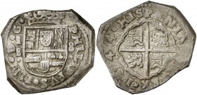 1644. Felipe IV. MD (Madrid). B. 8 reales. (AC. 1276). Magnífica. Rara. Sólo hemos tenido seis ejemplares y éste es el mejor de todos. 27,43 g. EBC-....