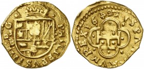 1642. Felipe IV. MD (Madrid). B. 4 escudos. (AC. 1855) (Tauler Edición digital, nº 42, mismo ejemplar). El 4 de la fecha girado. Falta el león de Brab...