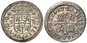 1726. Felipe V. Sevilla. J. 1/2 real. (AC. 335). Bella. Brillo original. Escasa así. 1,39 g. EBC+.