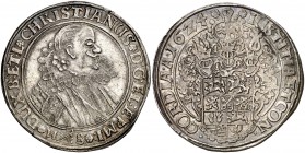 Alemania. Brunswick-Luneburg-Celle. 1624. Christian. 1 taler. (Kr. 9.18 var) (Dav. 6457). Bella pátina. Escasa así. AG. 28,83 g. EBC.