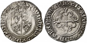 Francia. s/d. Luis II (futuro Luis XI) (1440-1456). Gros du roi à l'écu de France et Dauphiné. (D. 2514 var) (P.A. 4983 var) (Bd. 1096 var). Atractiva...