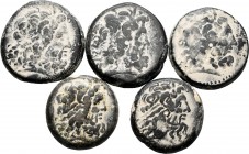 Ancient Coins. Lot of 5 coins from the Ptolemaic Kingdom. Large bronzes, all different. Ae. TO EXAMINE. Almost VF/VF. Est...120,00. 


SPANISH DESC...