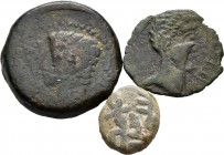 Ancient Coins. Lot of 3 Iberian coins, Irippo, Iulia Traducta and an unidentified plomb. TO EXAMINE. F/Choice F. Est...60,00. 


SPANISH DESCRIPTIO...
