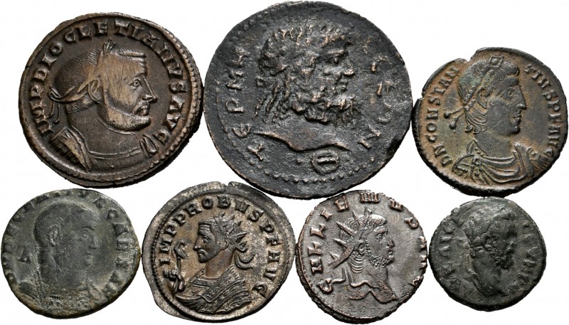 Ancient Coins. Lot of 7 coins of the Roman Empire and Provinces. Probus, Gallien...