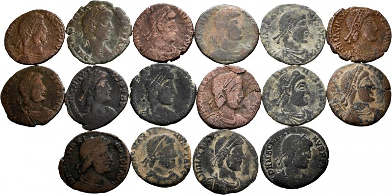 Ancient Coins. Lot of 16 bronces of Magnus Maximus. TO EXAMINE . F/Almost VF. Es...