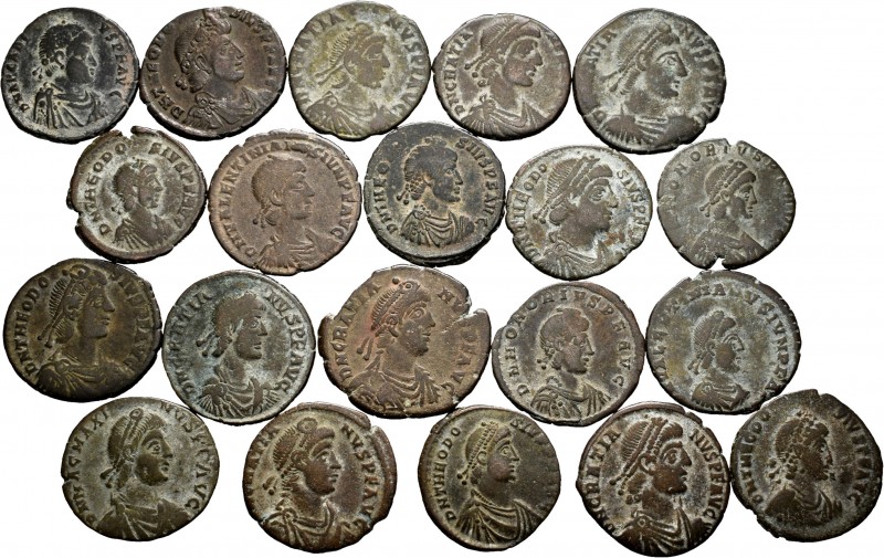 Ancient Coins. Lot of 20 bronzes from the Late Roman Empire. Maiorines of Honori...
