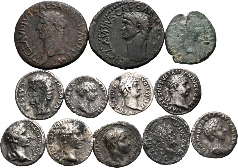Ancient Coins. Lot of 12 coins of the Roman Empire containing 2 units of Claudiu...