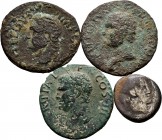 Ancient Coins. Lot of 4 coins of the Roman Empire. Denarius of the Titian Family, Ace of Agrippa and Vitellius (2 units). Different. Ag/Ae. TO EXAMINE...