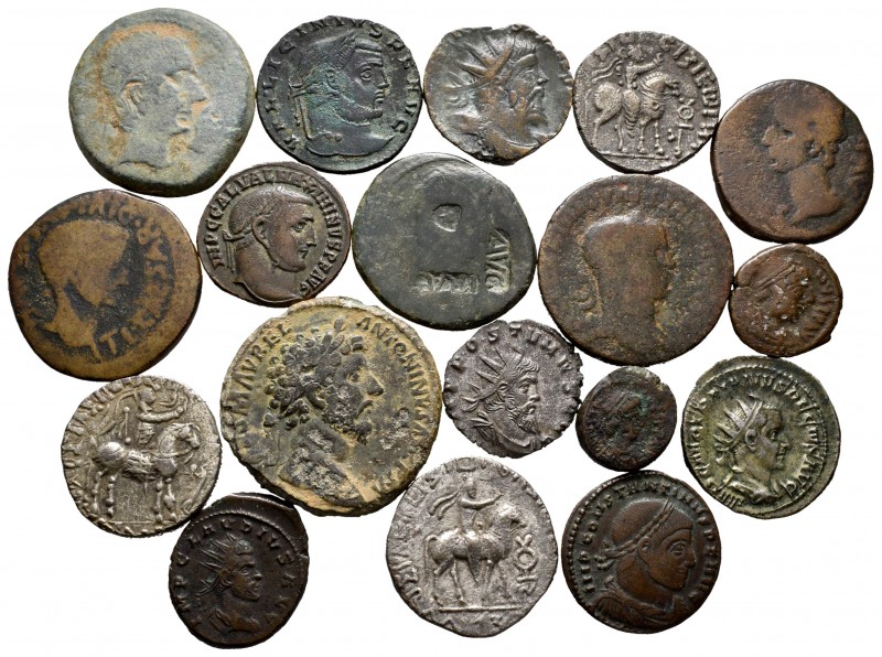 Ancient Coins. Lot of 18 different ancient coins. TO EXAMINE. F/Choice F. Est......