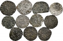 Medieval Coins. Lot of 11 coins of John I (1379-1390). Blancs of Agnus dei of Toledo and Burgos (3), Cornados of Burgos and Seville (8). Different typ...