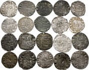 Medieval Coins. Lot of 20 coins of Alfonso XI (1312-1350). Noven from different mints Burgos, Coruña, León, Sevilla and Toledo. Some scarce and varian...
