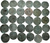 Medieval Coins. Lot of 30 coins of Enrique III (1390-1406). White ones from Burgos, Coruña, Cuenca, Seville and Toledo. Ve. TO EXAMINE. Almost F/VF. E...
