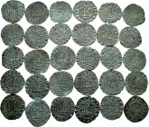 Medieval Coins. Lot of 30 coins of Enrique III (1390-1406). Blancs ones from Burgos, Coruña, Cuenca, Seville and Toledo. Ve. TO EXAMINE. Almost F/VF. ...