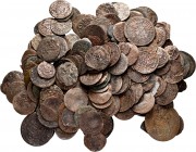 Medieval Coins. Lot of 191 medieval coins from the crown of Aragon. A variety of values and dates. Ae/Ve. TO EXAMINE. Almost F/Choice F. Est...120,00....