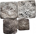 Islamic Coins. Lot of 4 Hispano-Arabic coins (Almohads). Interesting group of 1/2 Dirham of Abd Al-Mu'min, 1/4 Dirham, Dirham mint Fez and Millares, C...