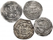 Islamic Coins. Lot of 4 coins from Al-Andalus. 2 Dirhams of the Emirate and 2 Caliphate of Cordoba (Al-Hakam I). Ag. TO EXAMINE. Almost VF/VF. Est...1...