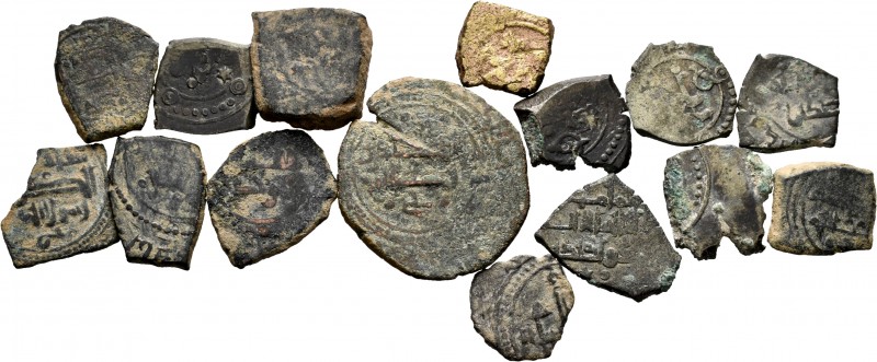 Islamic Coins. Lot of 16 Hispano-Arabic coins. Taifa of Toledo and Valencia, fra...