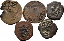 Spanish Coins. Lot of 5 pieces countermarked Philip IV, some rare. TO EXAMINE. Almost VF. Est...35,00. 


SPANISH DESCRIPTION: Moneda Española. Lot...