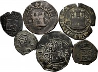 Spanish Coins. Lot of 6 copper pieces of Philip II with visible data, Burgos, Cuenca (3), Segovia (2). TO EXAMINE. Choice F/VF. Est...60,00. 


SPA...