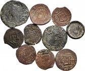 Spanish Coins. Set of 10 coins from Ibiza. Different values and Kings. Includes "Ponderal? of Charles I. Interesting. TO EXAMINE. Almost F/Almost VF. ...