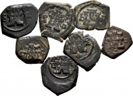 Spanish Coins. Lot of 7 pieces of 2 maravedis of Philip IV, Burgos, Cuenca (2), Madrid (4, all different). TO EXAMINE. Choice F/Almost VF. Est...75,00...