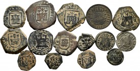 Spanish Coins. Set of 15 Hapsburg coins. Varied values and mints, including some scarce ones. Interesting group. Ae. TO EXAMINE. Est...100,00. 


S...