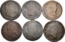 Spanish Coins. Lot of 6 coins of 8 maravedis of Fernando VII, 2 of Segovia, 4 of Jubia. TO EXAMINE. /Almost VF. Est...50,00. 


SPANISH DESCRIPTION...