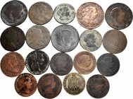 Spanish Coins. Lot of 19 copper coins of Elizabeth II. TO EXAMINE. Almost F/Choice F. Est...60,00. 


SPANISH DESCRIPTION: Moneda Española. Lote de...