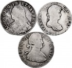 Spanish Coins. Lot of 3 coins. Ferdinand VII, 8 Reales 1810, 1820 Mexico and France, 1 Ecu 172. etc. Ag. TO EXAMINE. F/Almost VF. Est...90,00. 


S...