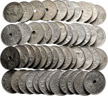Spanish Coins. Lot of 48 pieces of 25 cents, 1925 (3), 1927 (13), 1934 (8) and 1937 (24). TO EXAMINE. Almost VF/AU. Est...120,00. 


SPANISH DESCRI...