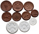 World Coins. Lot of 10 German porcelain pieces from 1921, 1 of 20 pfenig, 1 of 30 pfenig, 3 of 50 pfenig, 3 of 1 mark, 2 of 2 mark. TO EXAMINE. UNC. E...