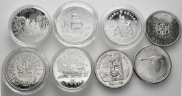 World Coins. Lot of 8 pieces of 1 silver dollar from Canada, 1958, 1964, 1967, 1971, 1978, 1979, 1981, 1989. TO EXAMINE. UNC/PR. Est...125,00. 


S...