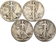 World Coins. Lot of 4 United States coins, 1/2 dollar, 1941, 1942, 1944 and 1945. Ag. TO EXMINATE. Almost VF. Est...40,00. 


SPANISH DESCRIPTION: ...