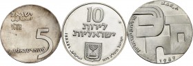 World Coins. Lot of 3 coins from Israel. 5 Lirot 1958; 10 Lirot 1969 and 1972. Ag. TO EXAMINE. Choice VF/XF. Est...40,00. 


SPANISH DESCRIPTION: W...