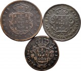 World Coins. Lot of 3 Portuguese coins. Maria I-II, 5 Reis 1799, 10 Reis 1852 Madeira y 20 Reis 1874. Ae. TO EXAMINE. /VF. Est...50,00. 


SPANISH ...