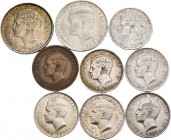 World Coins. Lot of 9 Portugal coins. D. Manuel II, 5 Reis 1910; 100 Reis 1909 (3), 1910 (3) and 200 Reis 1909 (2). Ae/Ag. TO EXAMINE. Almost VF/XF. E...