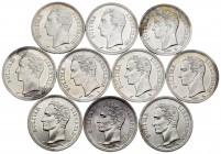 World Coins. Lot of 10 coins of Venezuela, 1 bolivar 1960, 1965 (9). TO EXAMINE. UNC. Est...120,00. 


SPANISH DESCRIPTION: World Coins. Lote de 10...