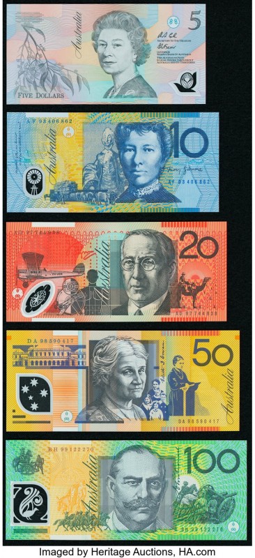 Australia Reserve Bank of Australia Group Lot of 5 Examples Crisp Uncirculated. ...